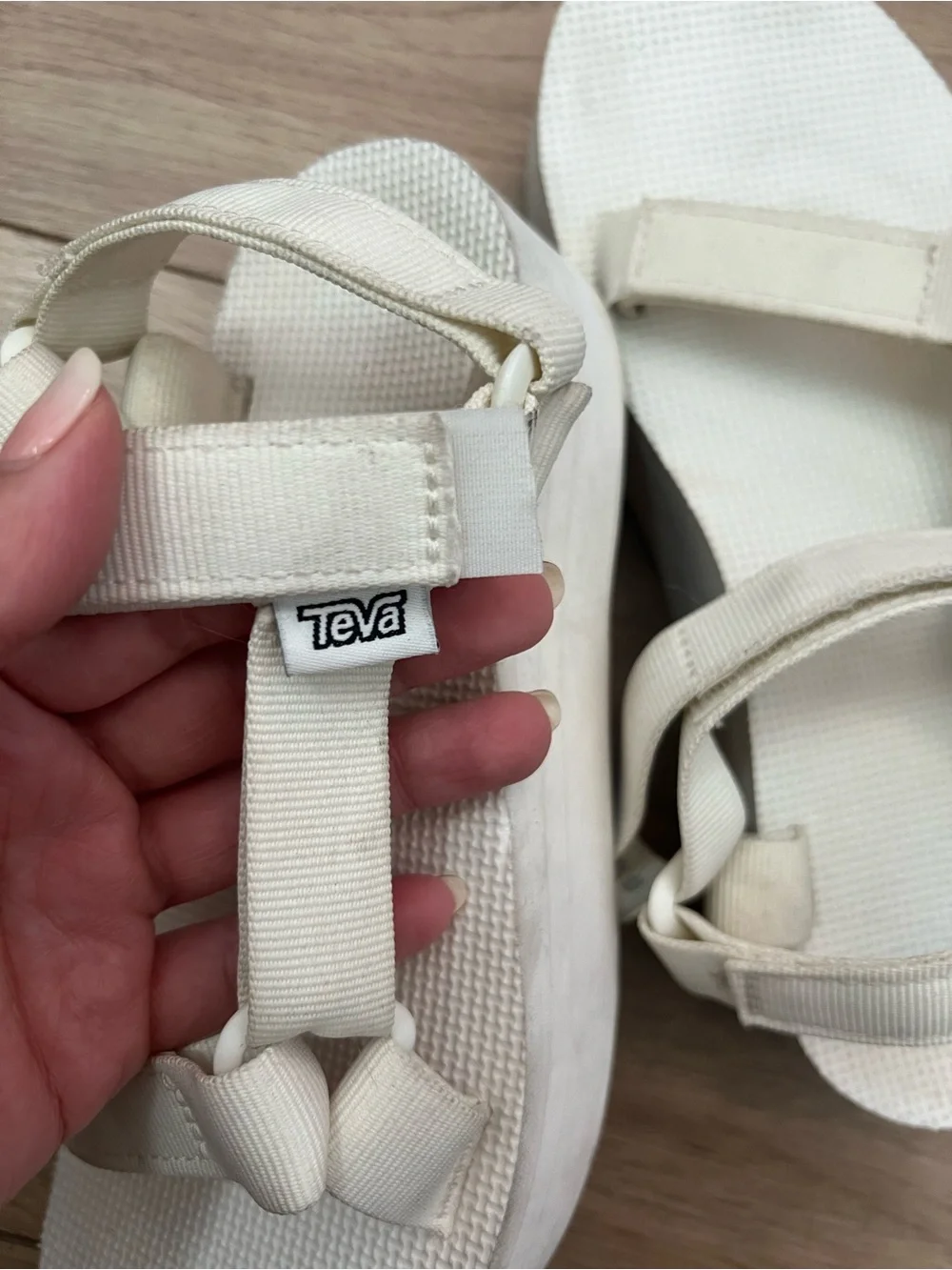 TEVA Flatform Universal Bright White Sandals